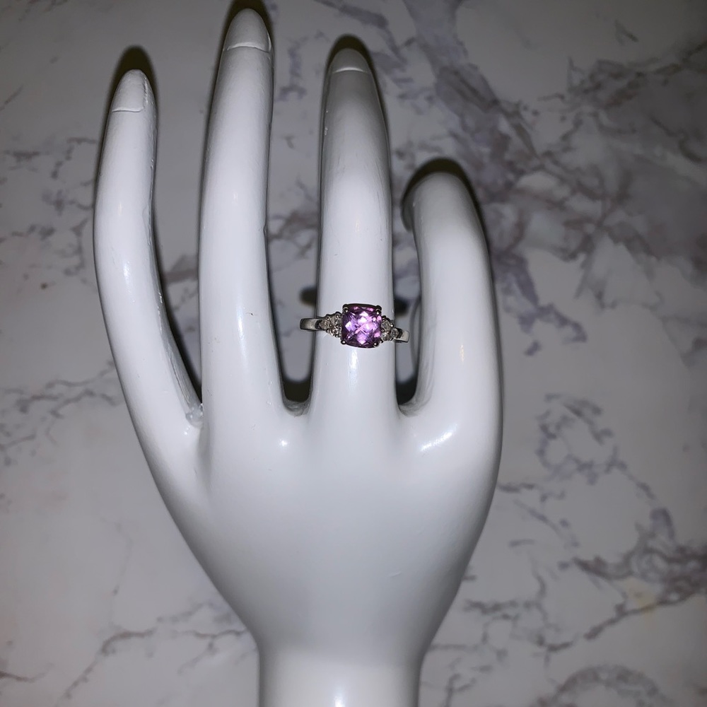 Amethyst Sterling Silver Ring Size 5